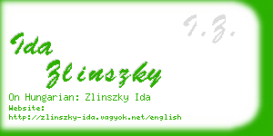 ida zlinszky business card